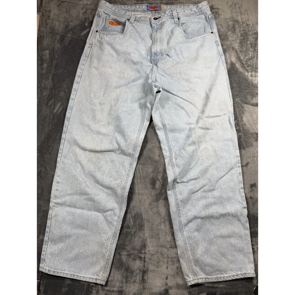Empyre Men's 38 Baggy Light Wash Skate Jeans Y2K